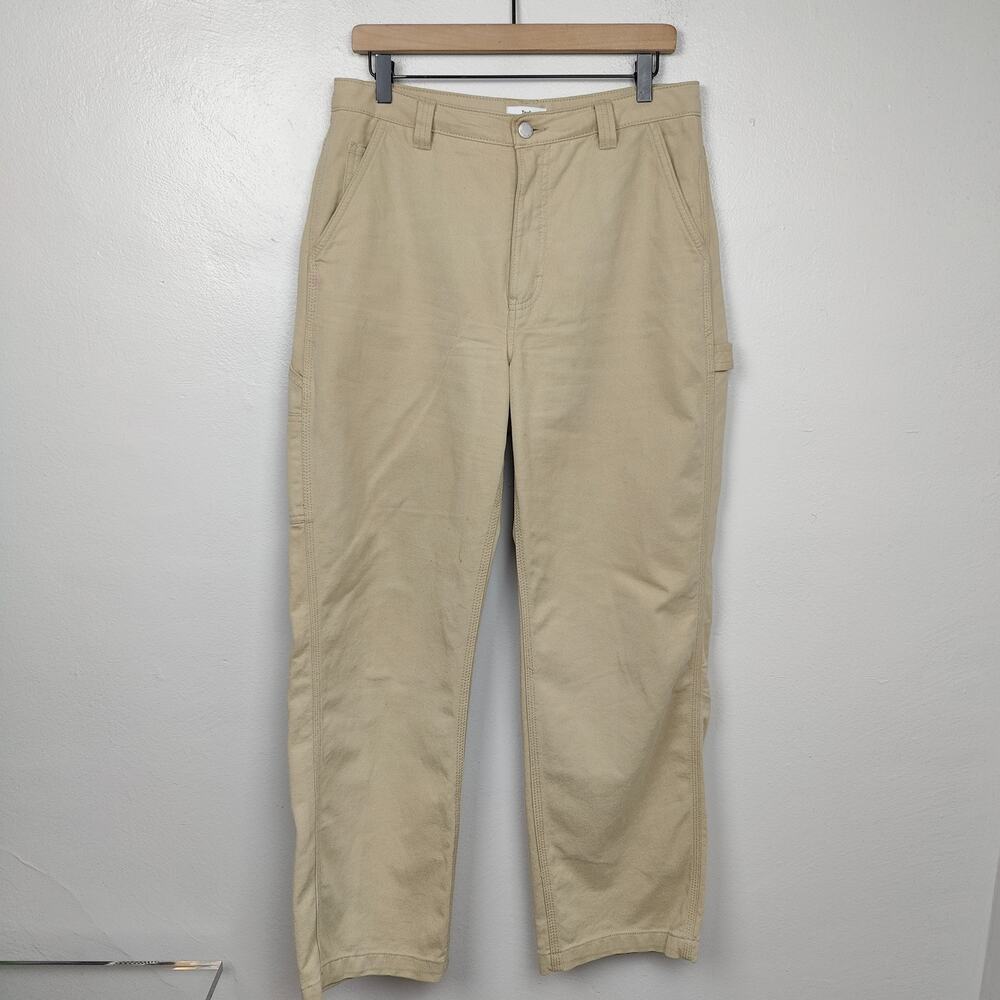 Aritzia TNA Greenwich Pants Mens 10 Khaki Carpenter Twill High Waist Straight